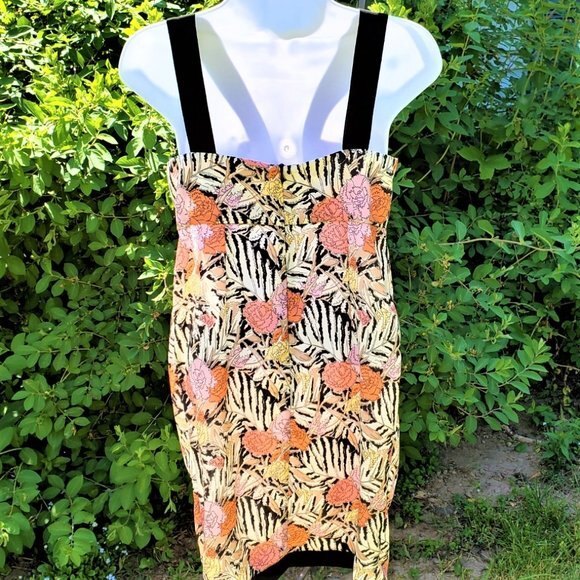 Zara Basic Floral Halter Dress Pullover Summer Tropical Size Small - Picture 4 of 8